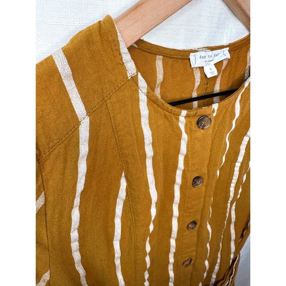 Day to Day by Blu Pepper Midi Dress Women's S Cotton Stripe Summer Cottage - Picture 4 of 16